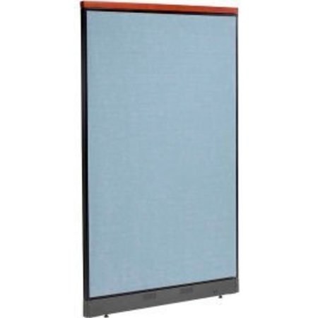 GLOBAL EQUIPMENT Interion    Deluxe Non-Electric Office Partition Panel with Raceway, 48-1/4"W x 77-1/2"H, Blue 277557NBL